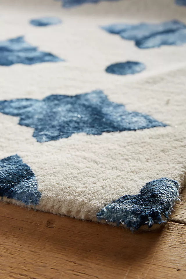 Moroccan Azure Tile Rug
